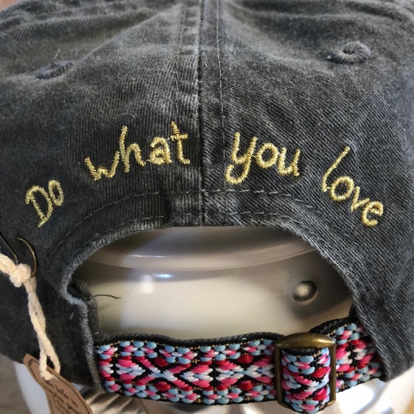 NEW Natural Life Cap Hat Lid • “Do what you love” • Heart with XOXO • boho - Picture 4 of 8